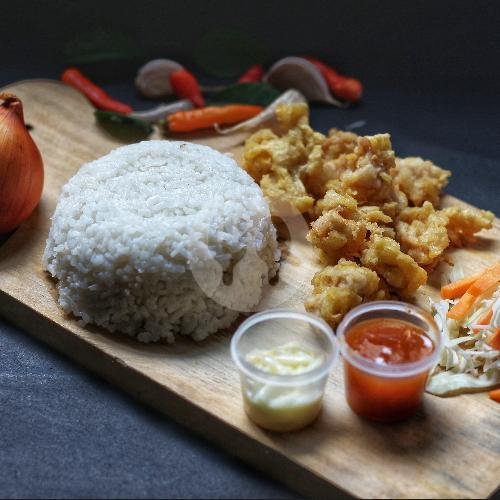 Nasi Sosis Nugget Tanggal Tua menu Kantin Mba Candra