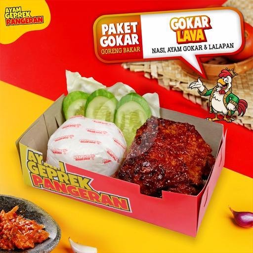 PAKET AYAM GEPREK Daun Jeruk menu Ayam Geprek Pangeran, Katamso