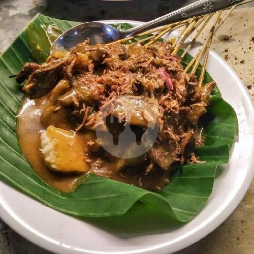 Ketupat menu Sate Padang Ajo Manih Tembalang, Depan Warung Bubur Pak brewok