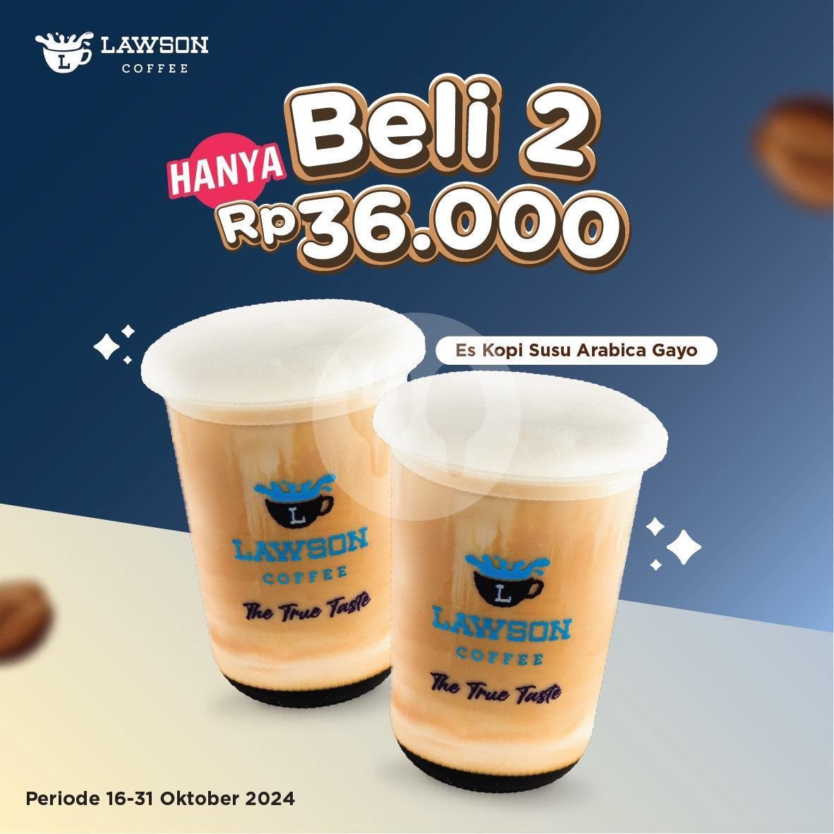 2 Cup Es Kopi Susu Arabica Gayo menu Lawson, Mangga Besar 2 6A81