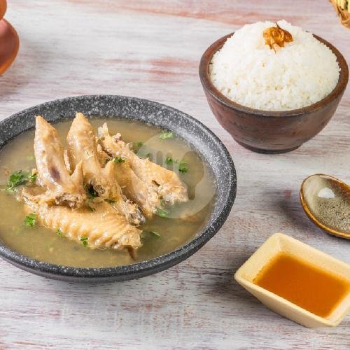 Nasi Sop Pisah Brutu menu Sop Ayam Pak Miin Klaten, Tebet