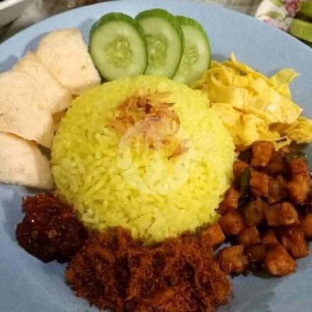 Nasi Uduk+Abon. menu Nasi kuning dan nasi uduk fadlan