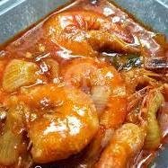Udang Saos Lada Hitam menu Lalapan Bismillah Seafood, Lowokwaru