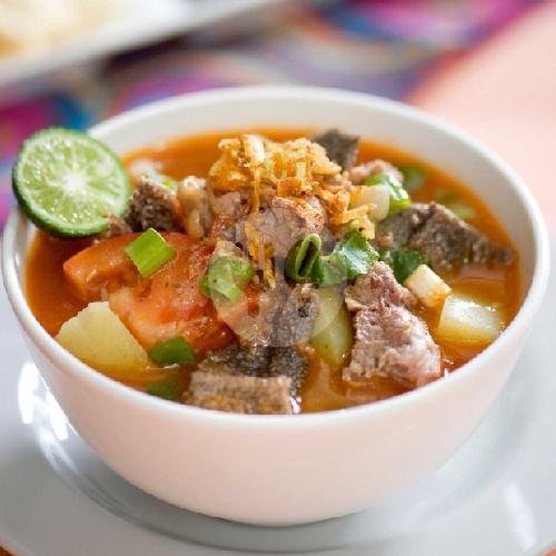 Soto Tangkar + Nasi menu Soto Betawi Bang Doyok
