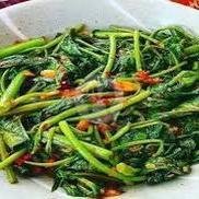 Kangkung Belacan menu Ayam Kalasan Jogya, Ganting Parak Gadang