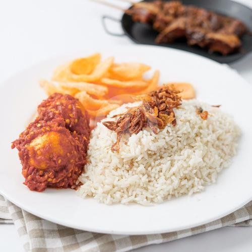 Nasi Uduk + Semur Tahu, Jengkol, Bihun menu Nasi Uduk Kincan Cuanlie, Kalimalang