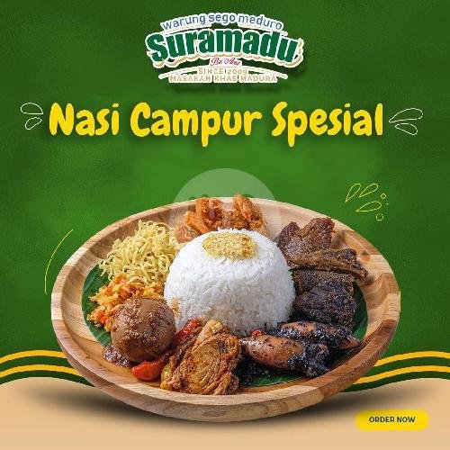 Nasi Tongkol Udang menu Warung Sego Meduro Suramadu Bu Anna, Klampis Jaya
