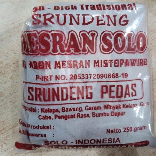 Abon Ayam Mesran Manis 250gram menu Toko oleh- oleh Abon Mesran Solo, jl kalilarangan no 71