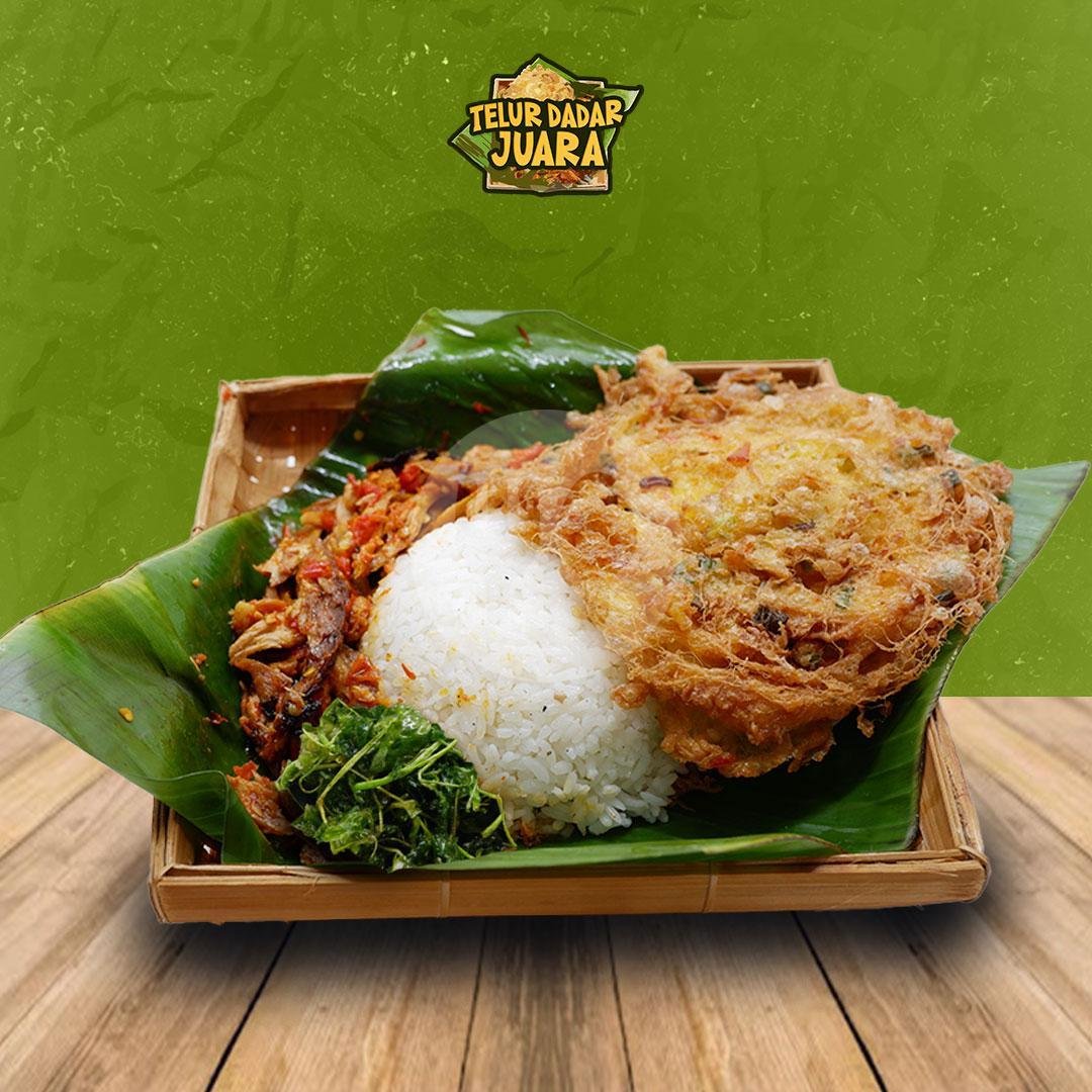 Nasi Telur Dadar Cumi menu Telur Dadar Juara, Sasak Gantung